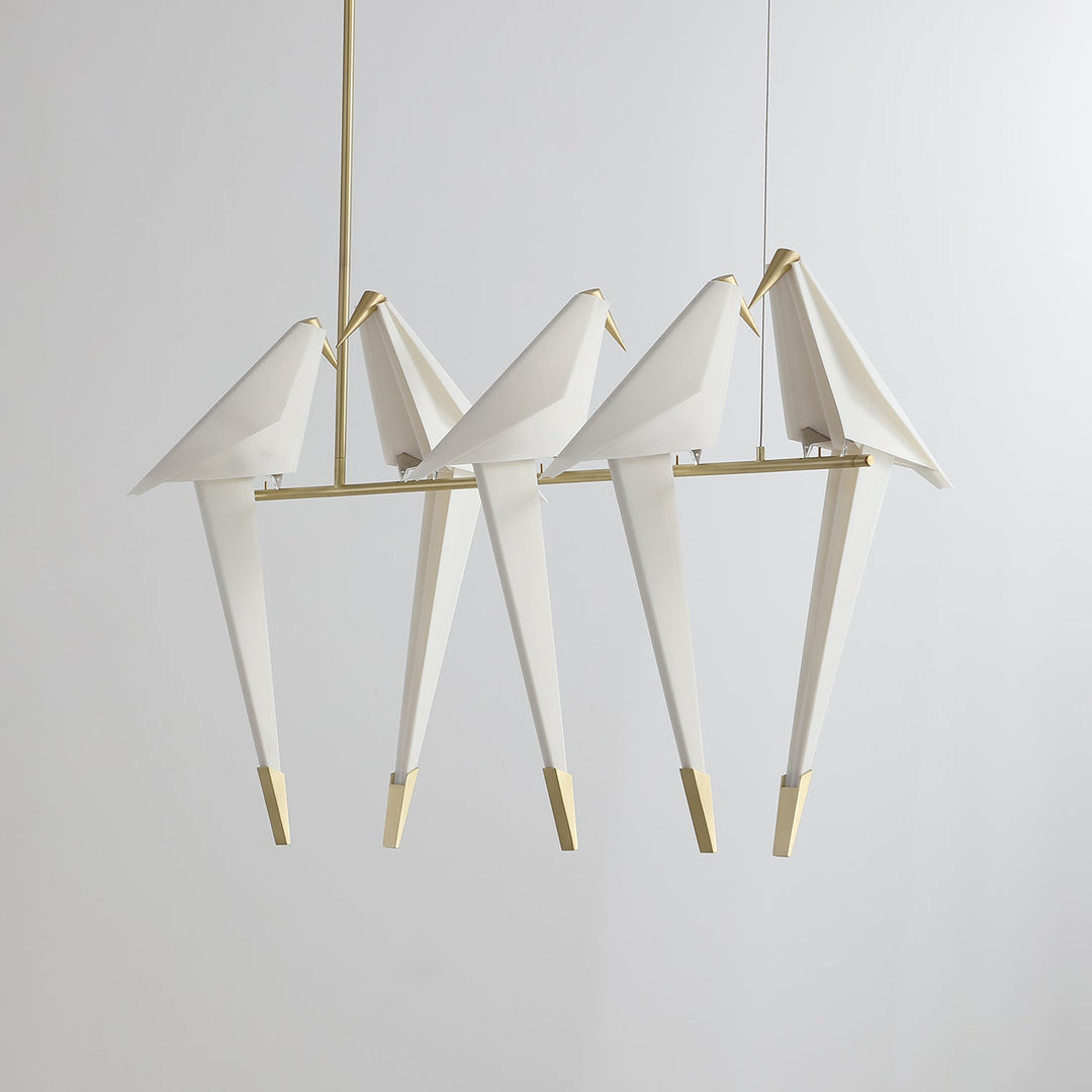 Lampa wisząca LED z ptakami origami