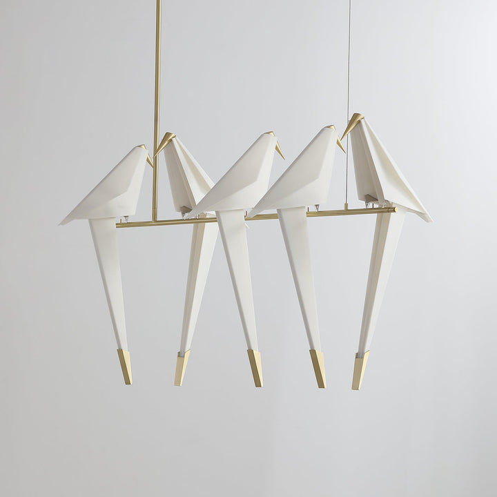Lampa wisząca LED z ptakami origami