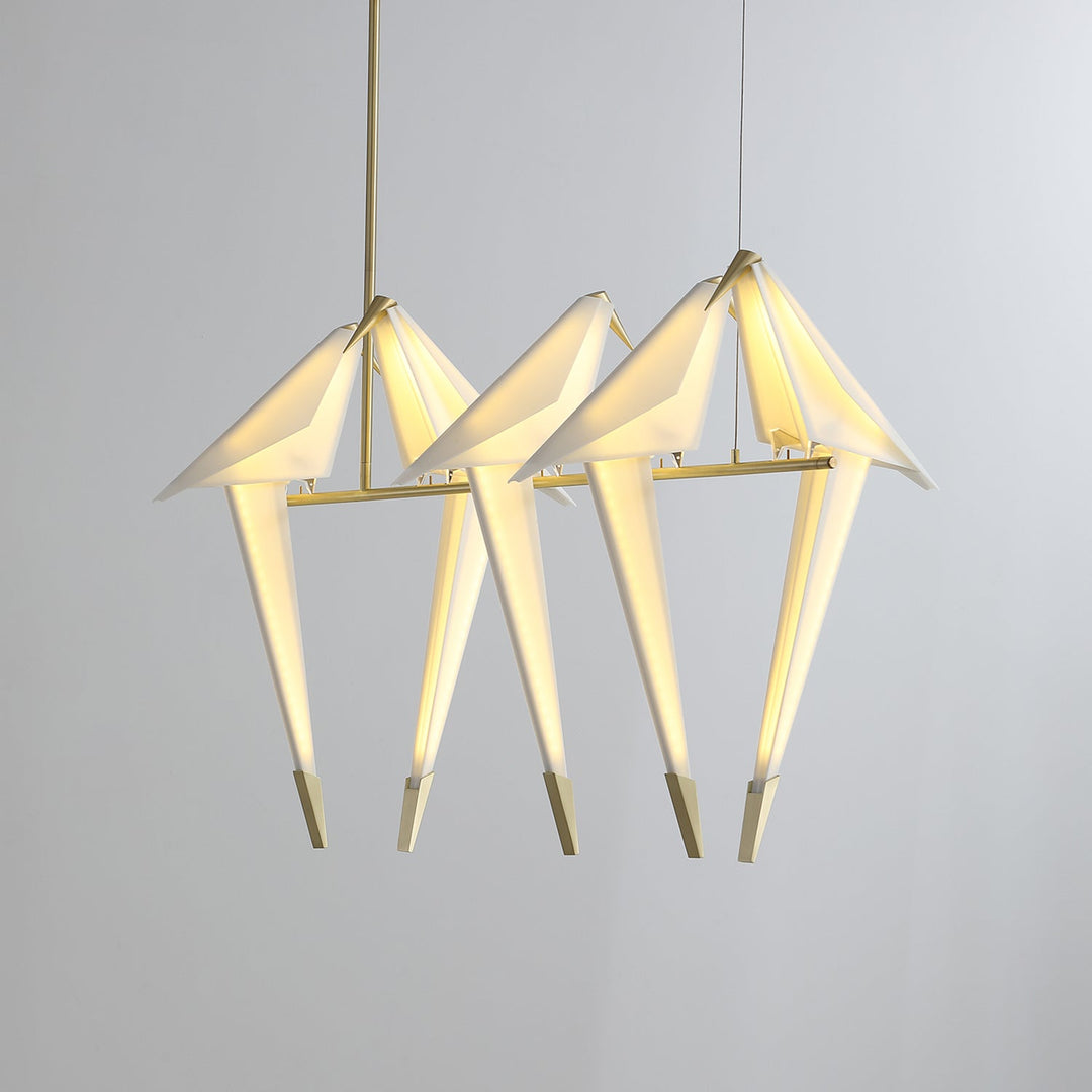 Lampa wisząca LED z ptakami origami