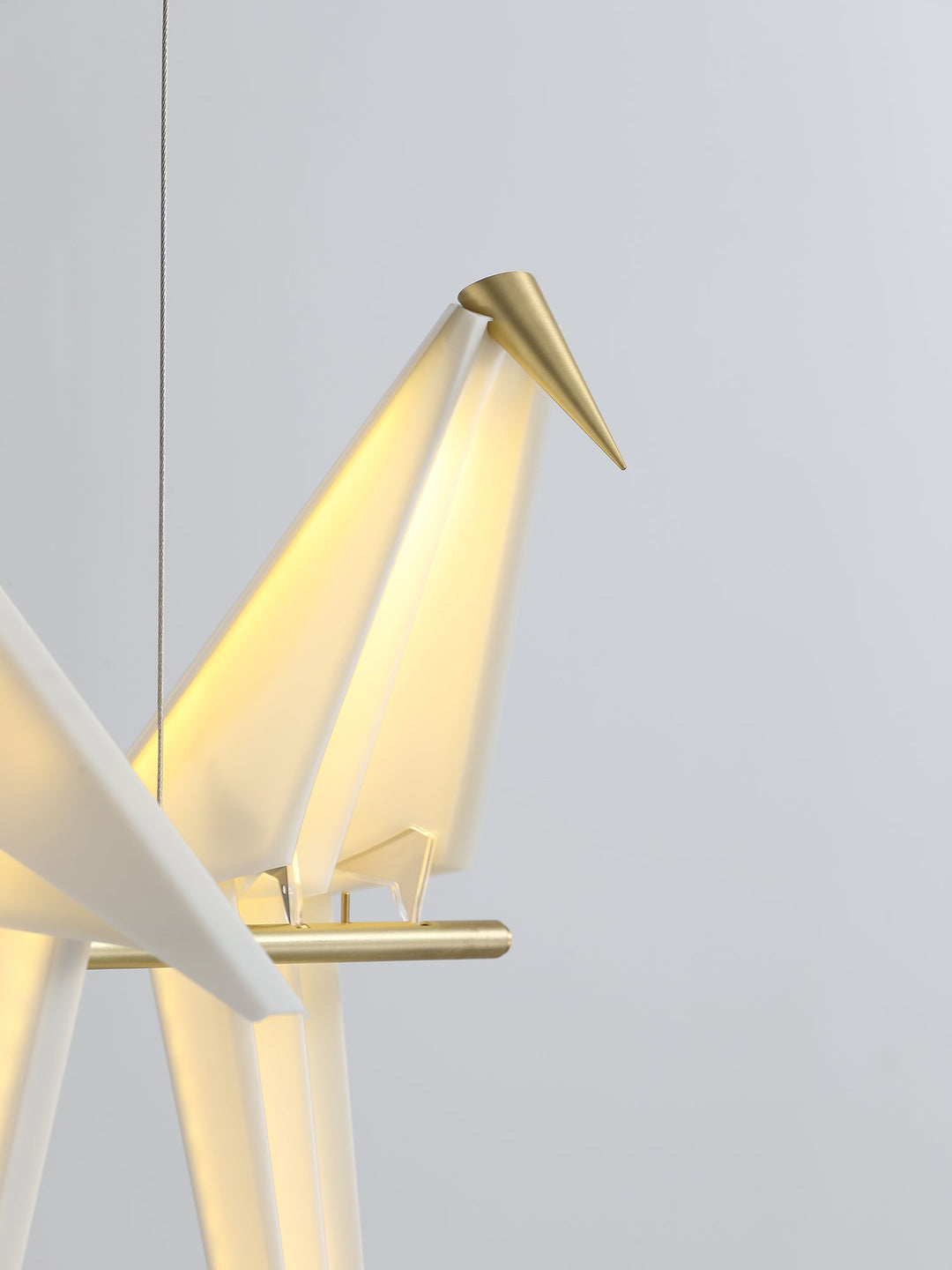 Lampa wisząca LED z ptakami origami