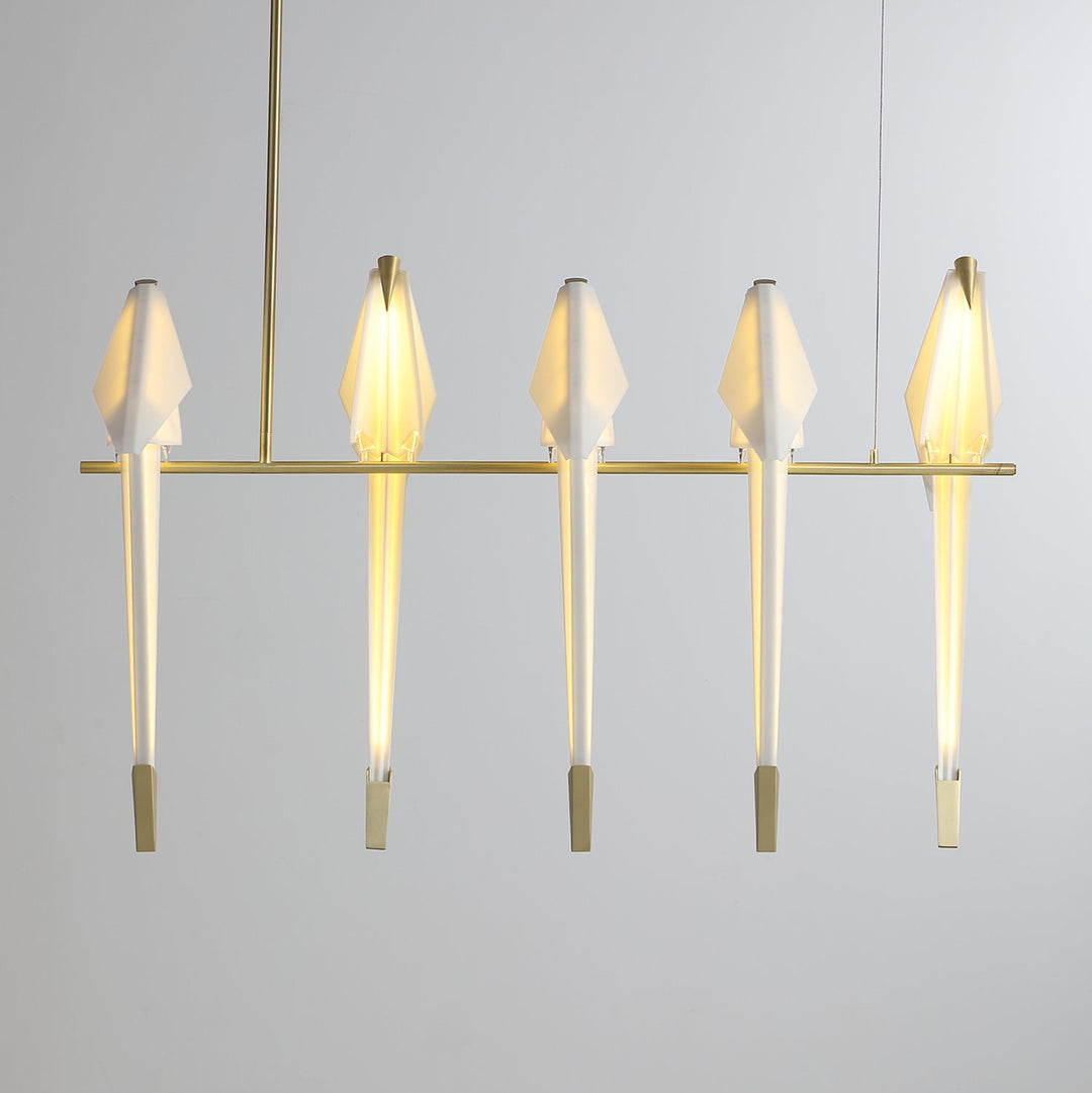 Lampa wisząca LED z ptakami origami