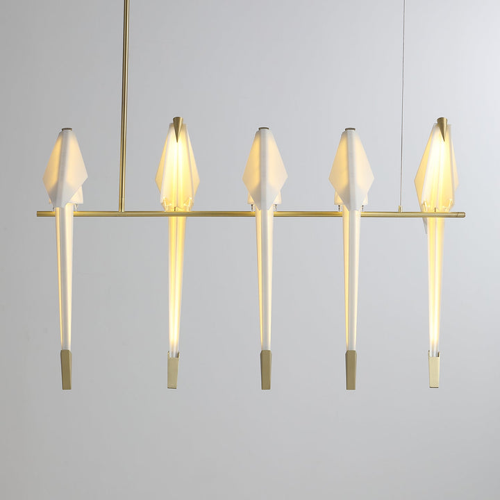 Lampa wisząca LED z ptakami origami