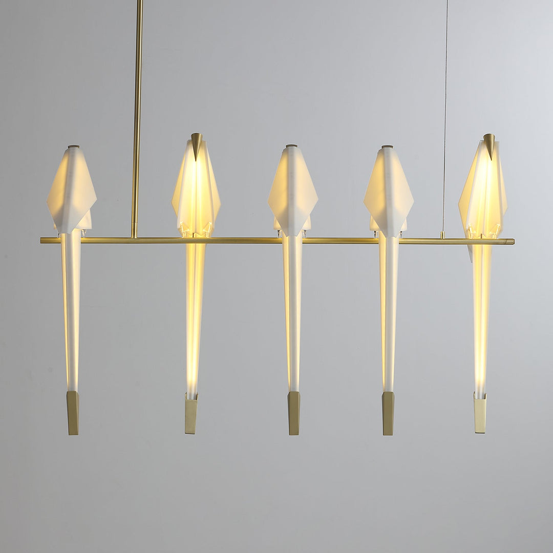 Lampa wisząca LED z ptakami origami