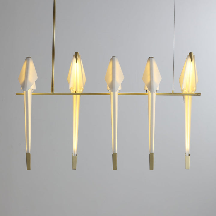 Lampa wisząca LED z ptakami origami