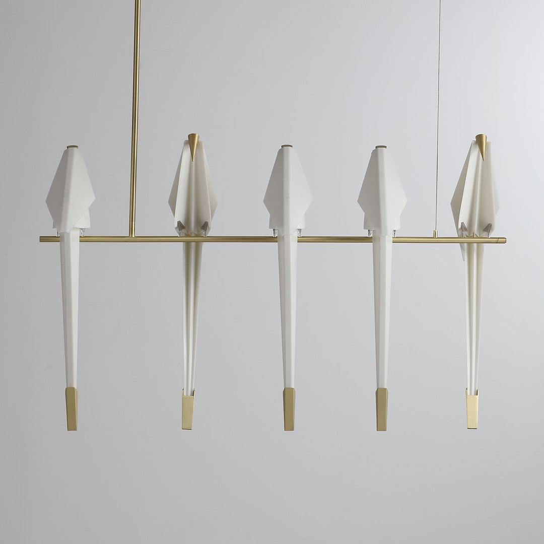 Lampa wisząca LED z ptakami origami