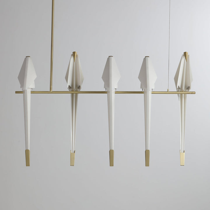 Lampa wisząca LED z ptakami origami