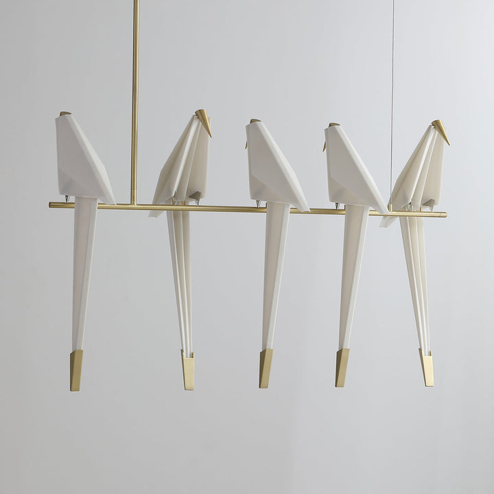 Lampa wisząca LED z ptakami origami