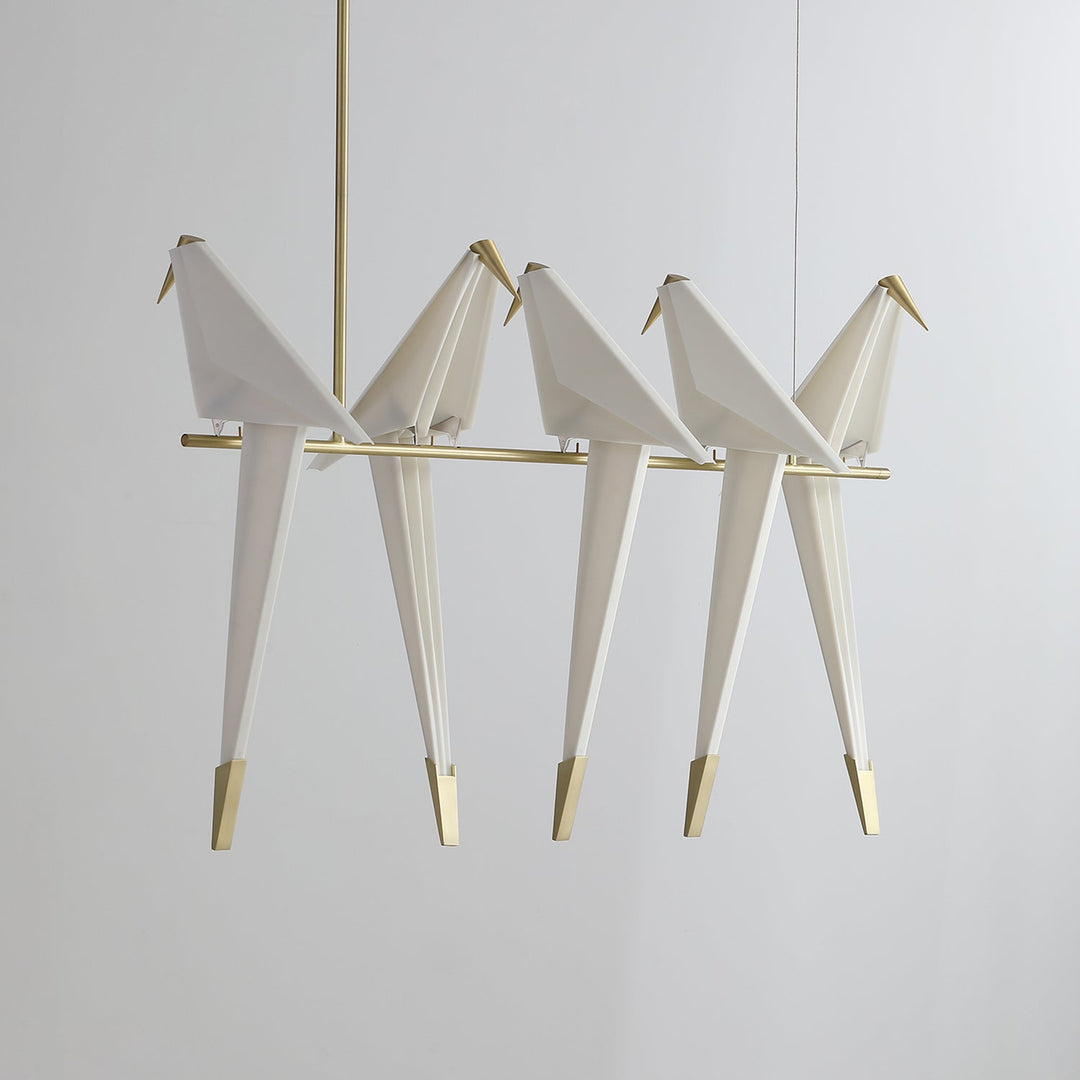 Lampa wisząca LED z ptakami origami