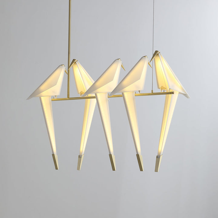 Lampa wisząca LED z ptakami origami