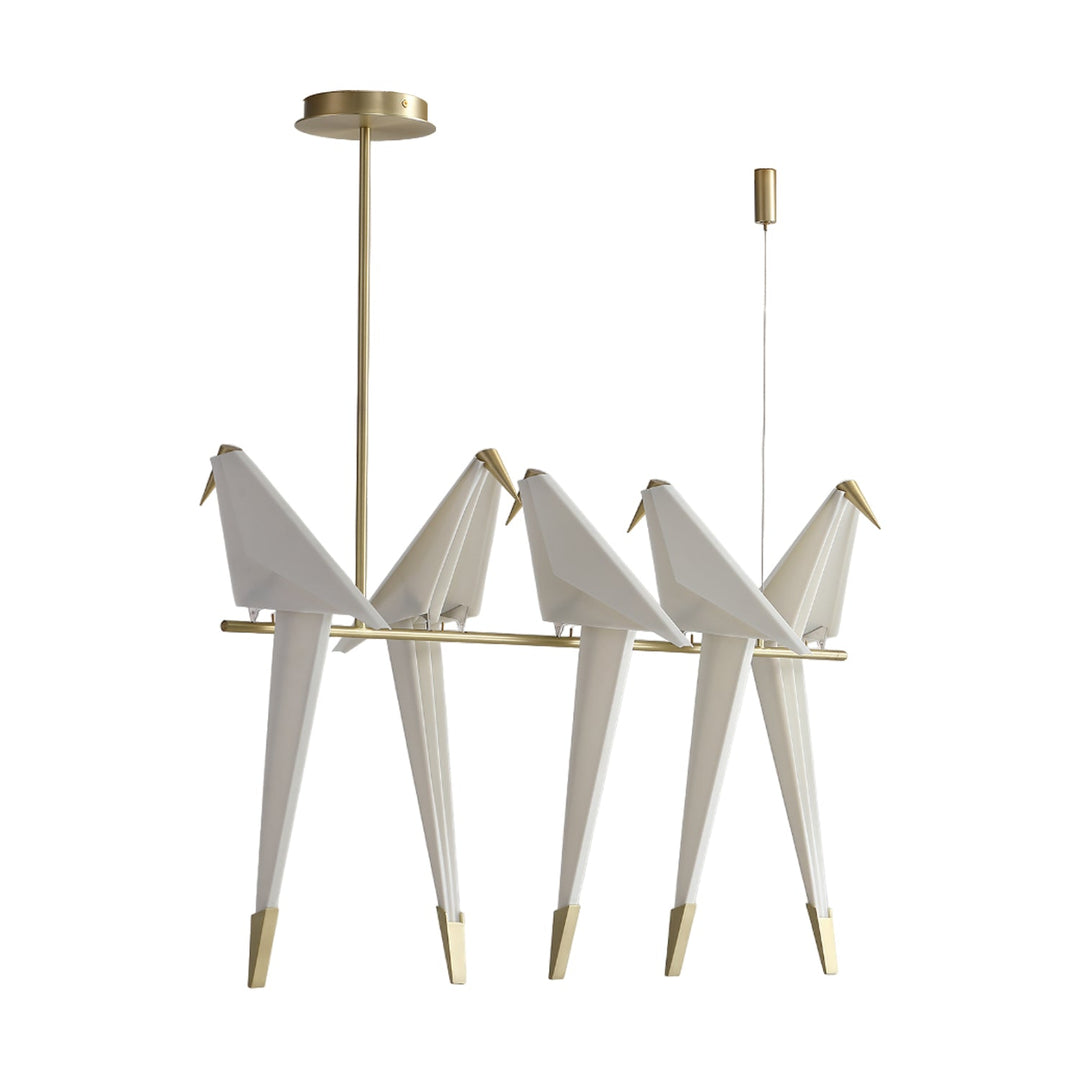 Lampa wisząca LED z ptakami origami