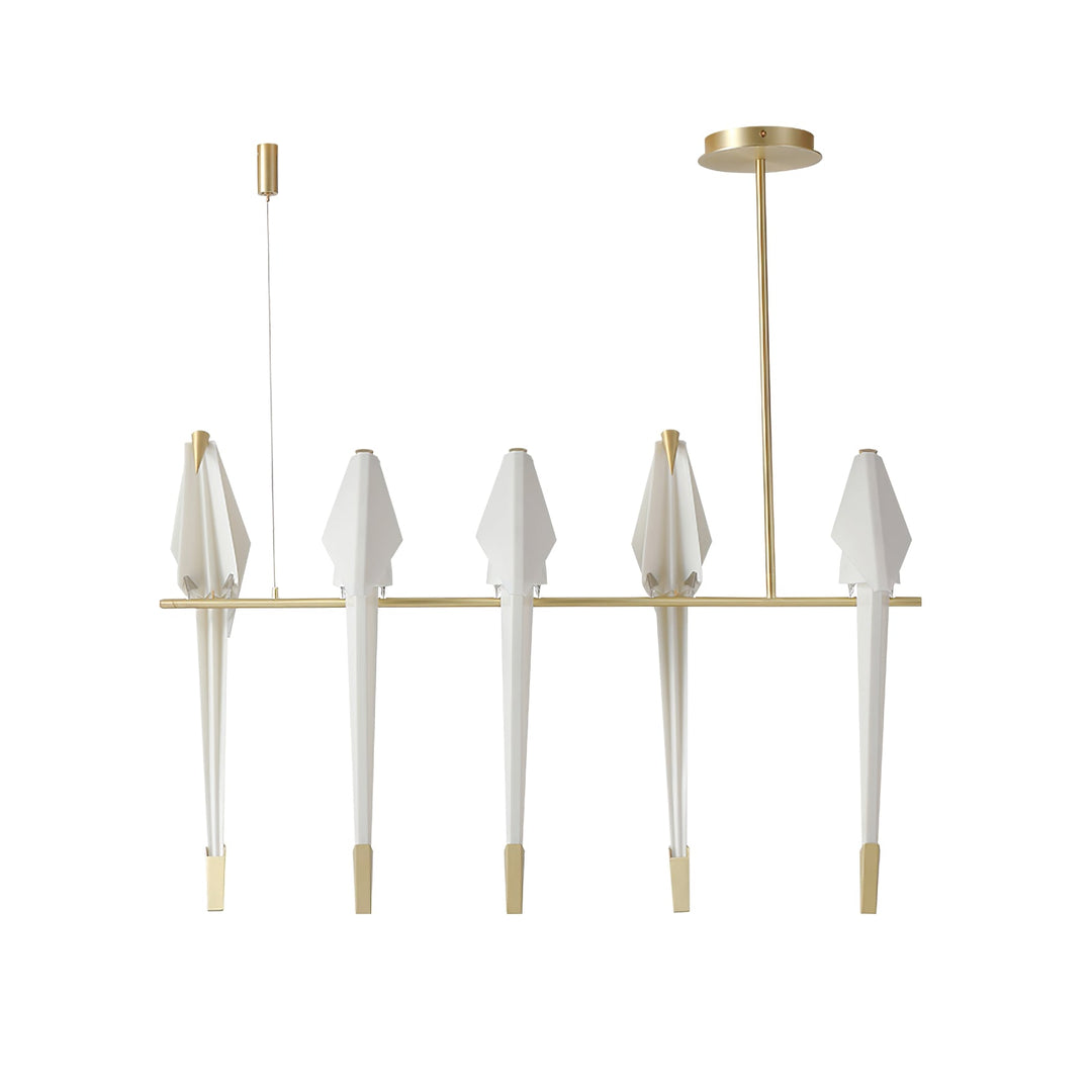 Lampa wisząca LED z ptakami origami