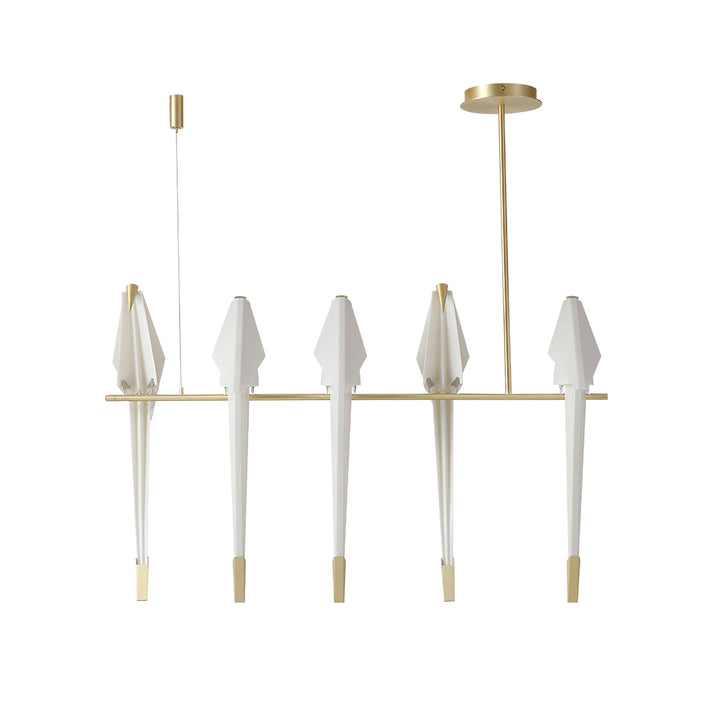 Lampa wisząca LED z ptakami origami