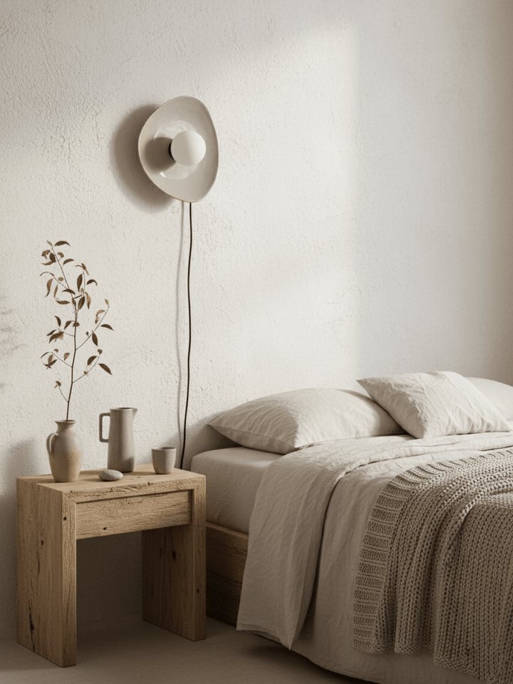 Lampa Ścienna Pebble Disc z wtyczką