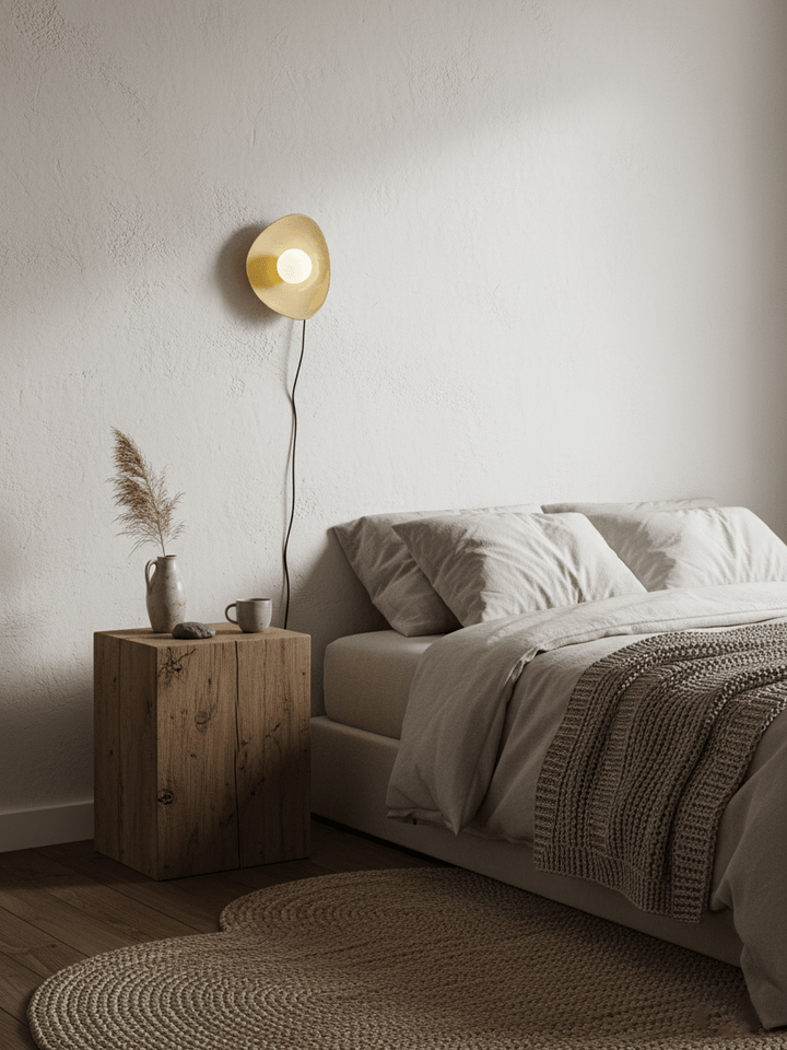 Lampa Ścienna Pebble Disc z wtyczką