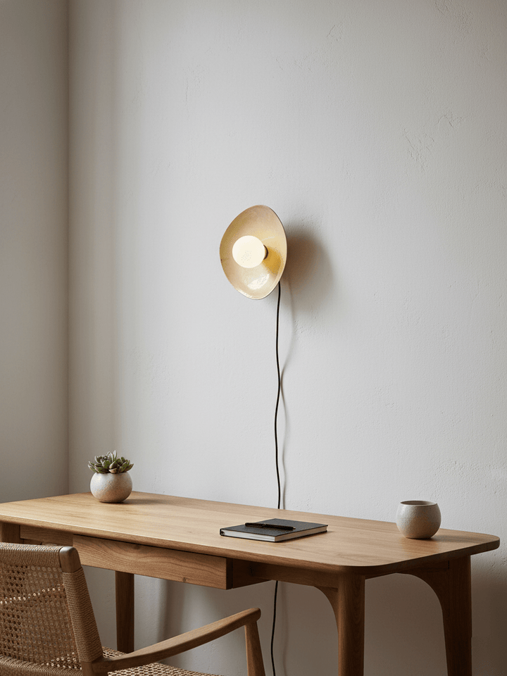 Lampa Ścienna Pebble Disc z wtyczką