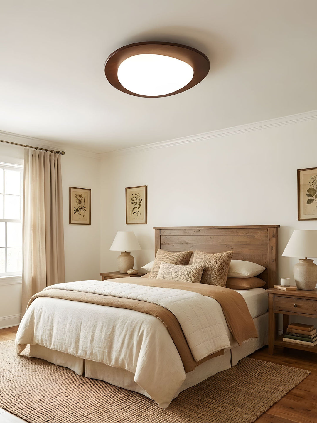 Lampa sufitowa Pebble z drewna
