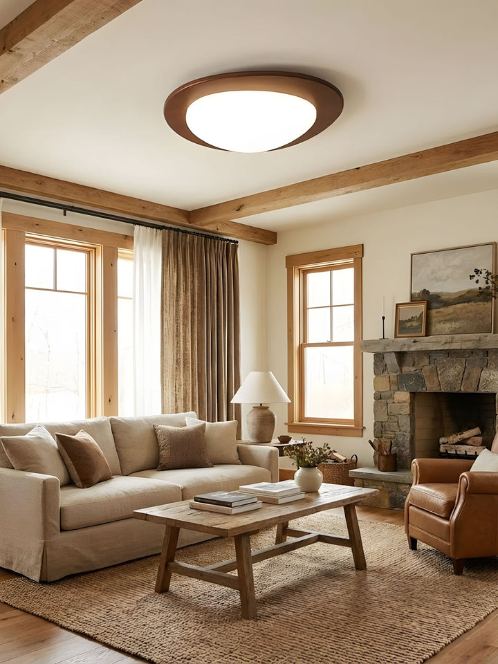 Lampa sufitowa Pebble z drewna