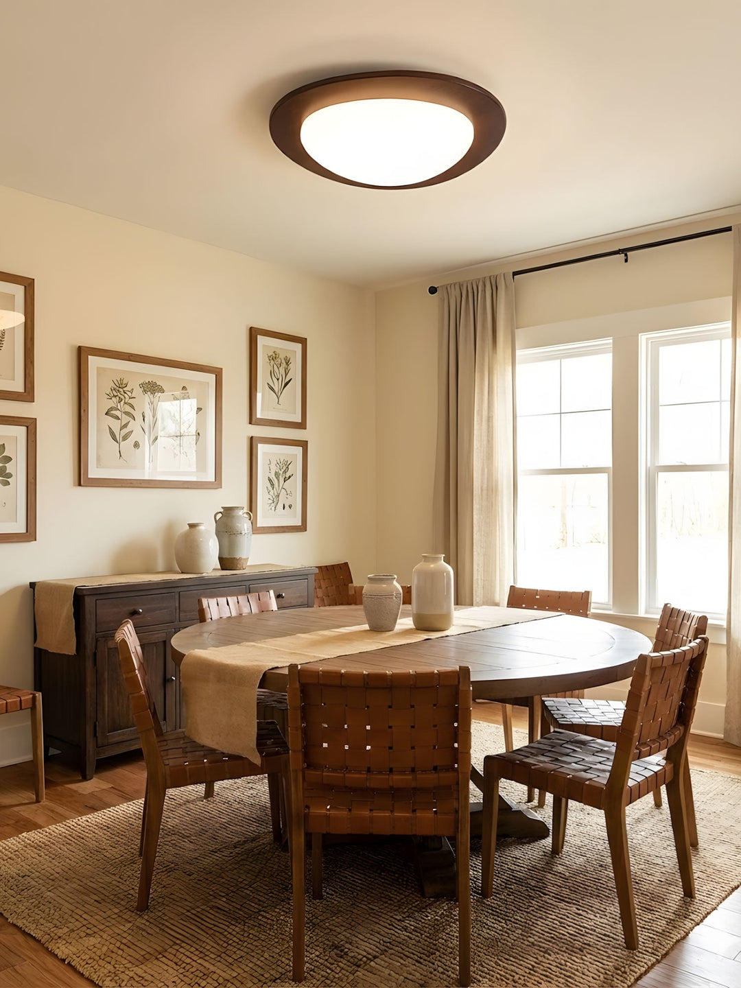 Lampa sufitowa Pebble z drewna