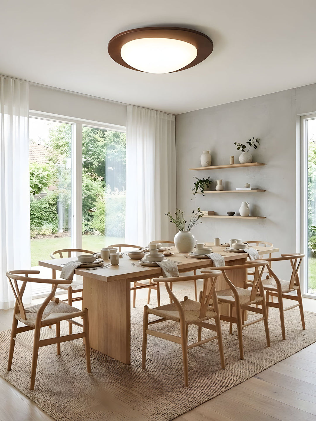 Lampa sufitowa Pebble z drewna