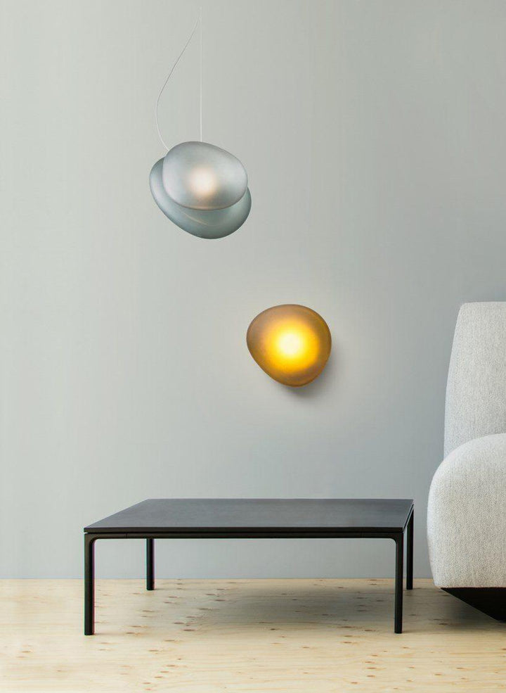 Lampa Ścienna z Bąbelkowego Szkła
