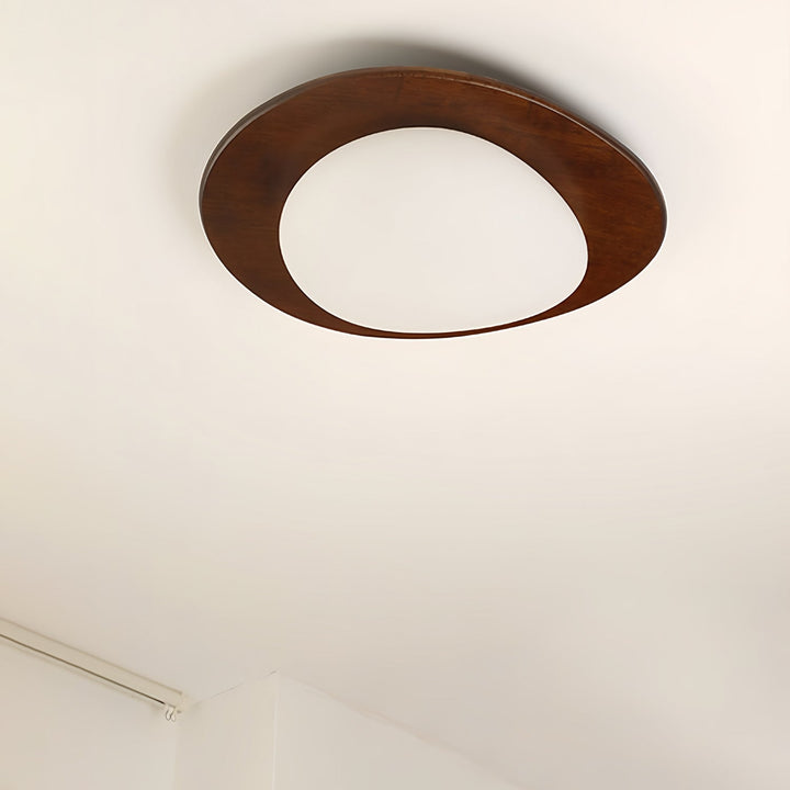 Lampa sufitowa Pebble z drewna