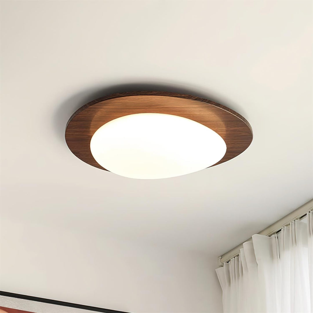Lampa sufitowa Pebble z drewna