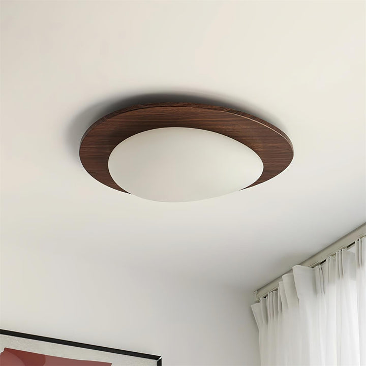 Lampa sufitowa Pebble z drewna
