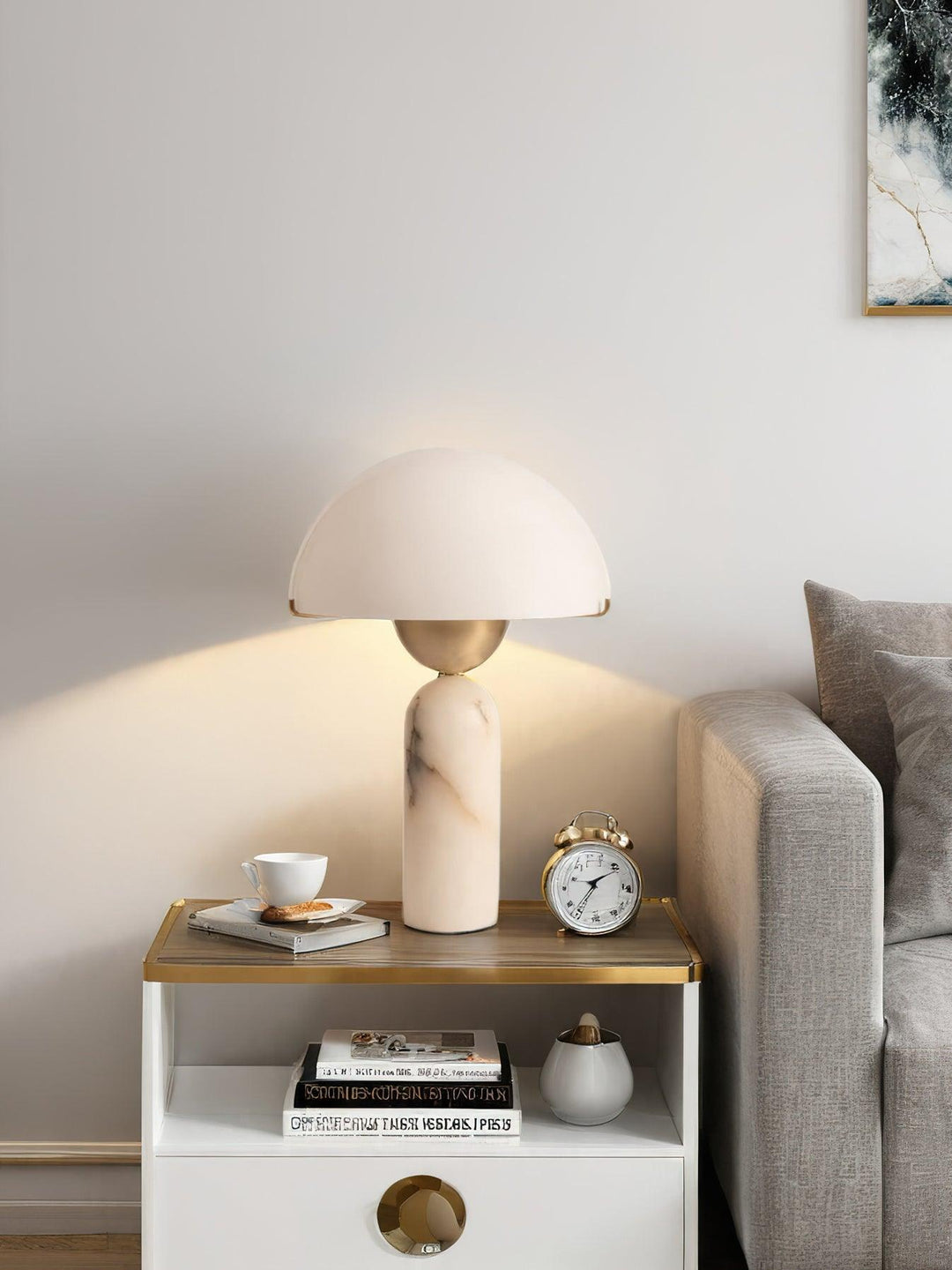 Lampa stołowa Peono Alabaster
