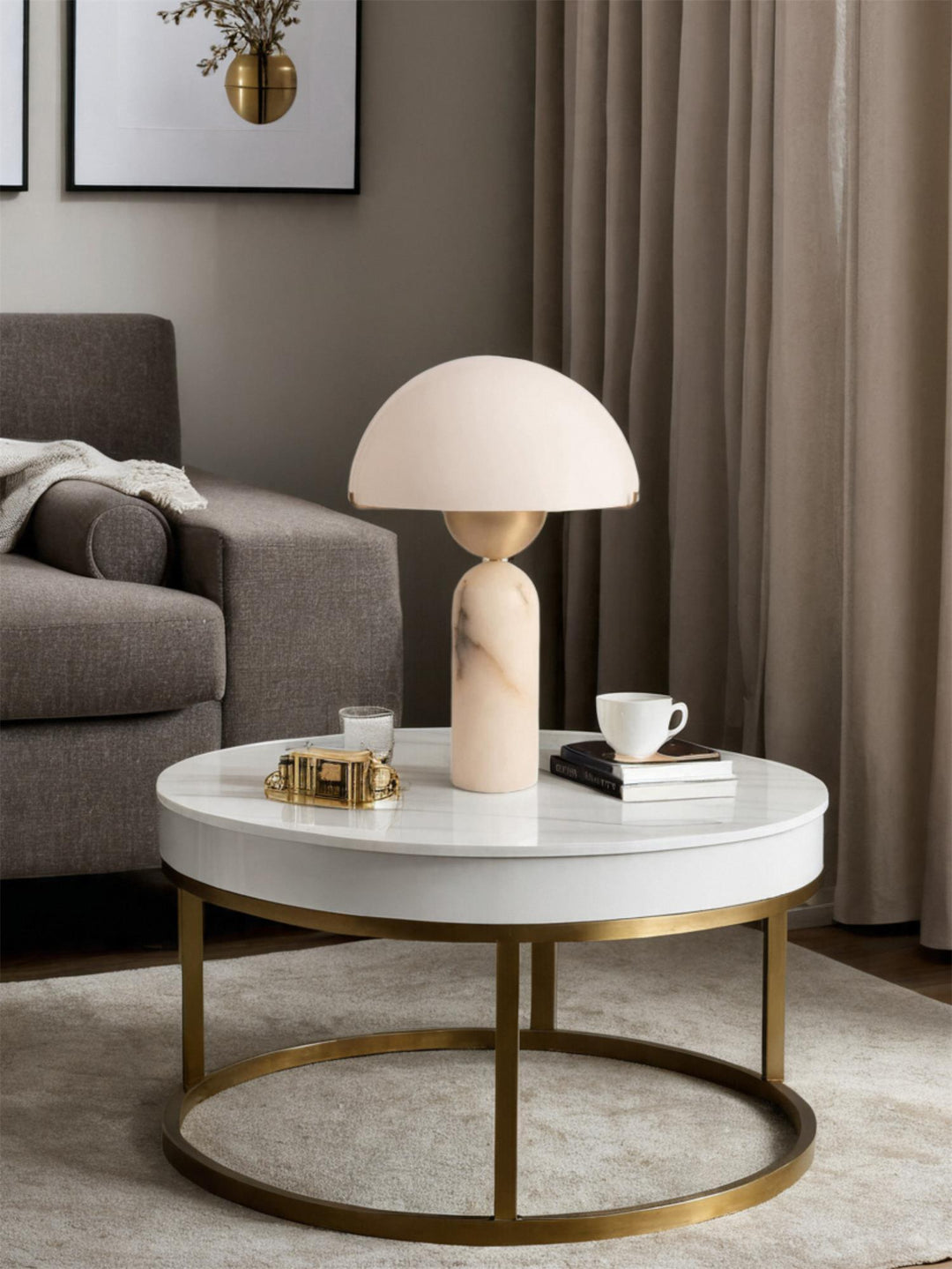Lampa stołowa Peono Alabaster