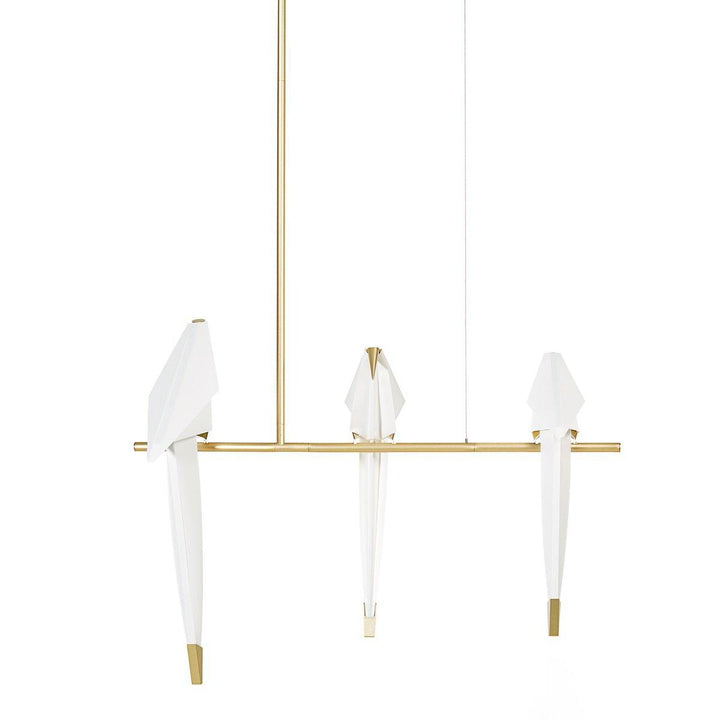 Lampa wisząca LED z ptakami origami