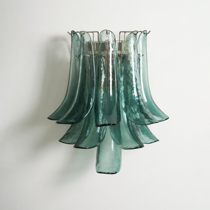 Szklana lampa ścienna Petalo