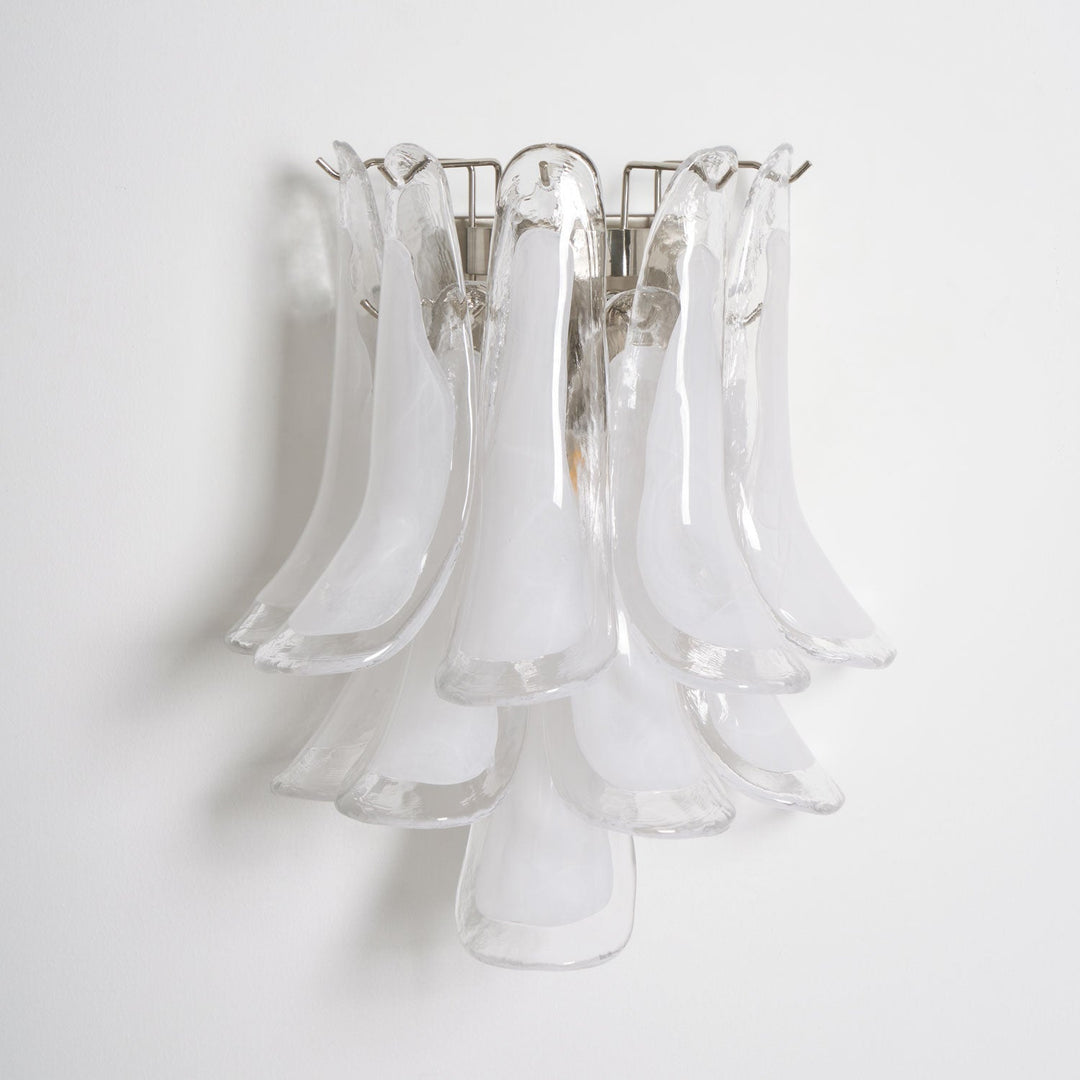 Szklana lampa ścienna Petalo