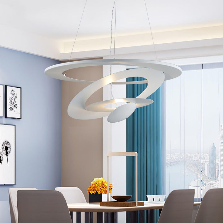 Biała Lampa Wisząca Spirala