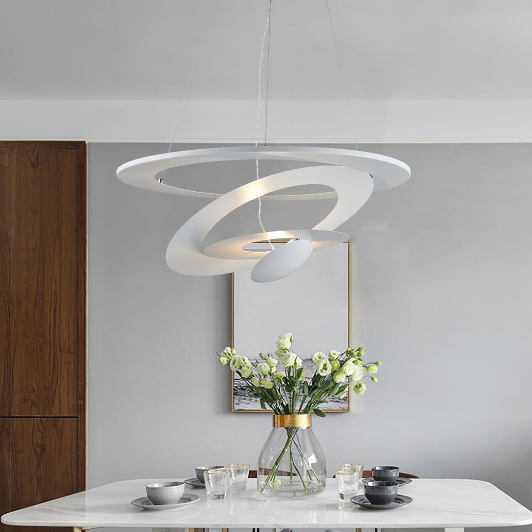 Biała Lampa Wisząca Spirala