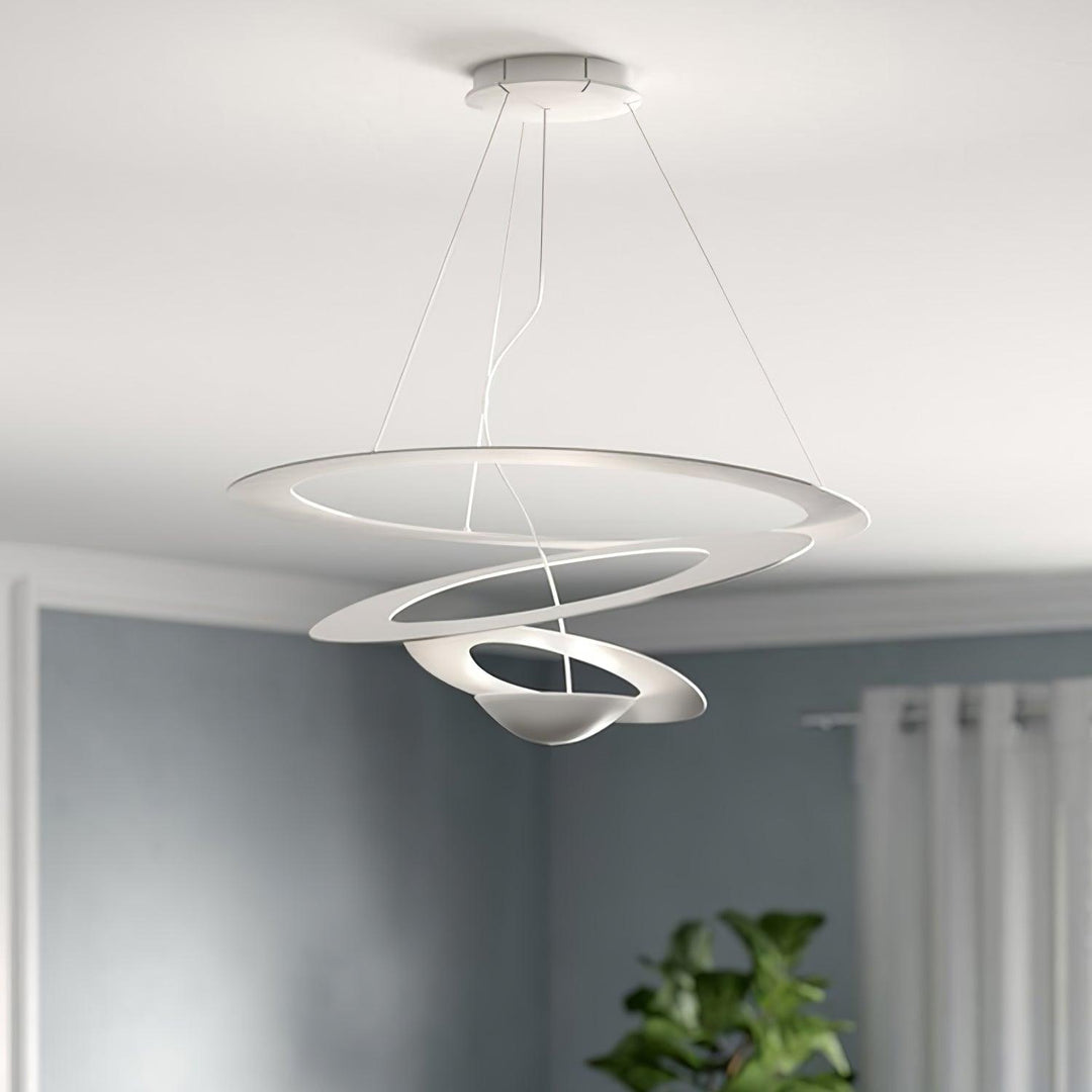 Biała Lampa Wisząca Spirala