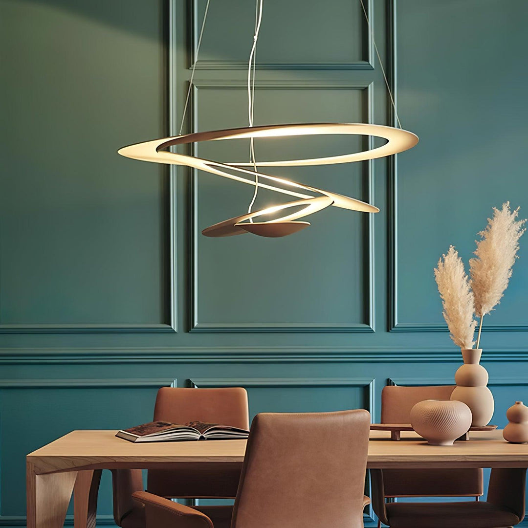 Biała Lampa Wisząca Spirala