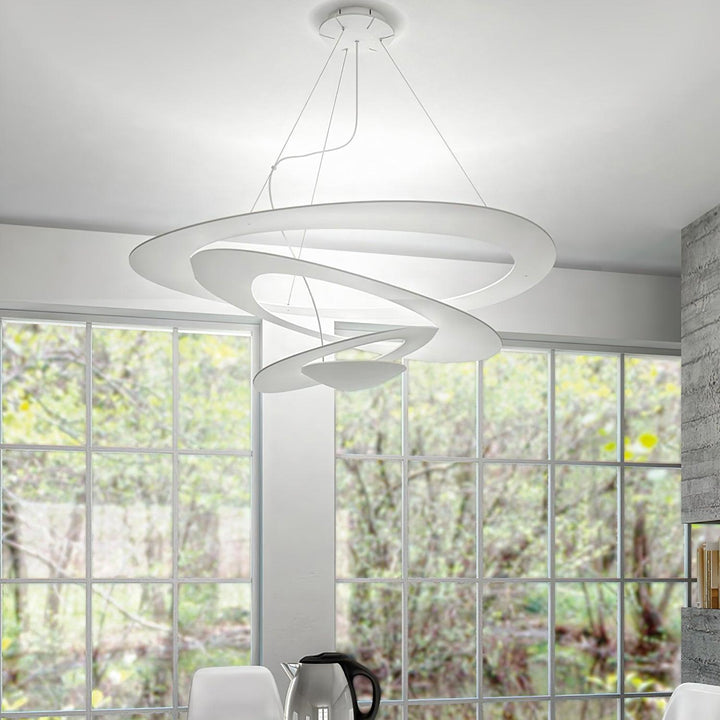 Biała Lampa Wisząca Spirala