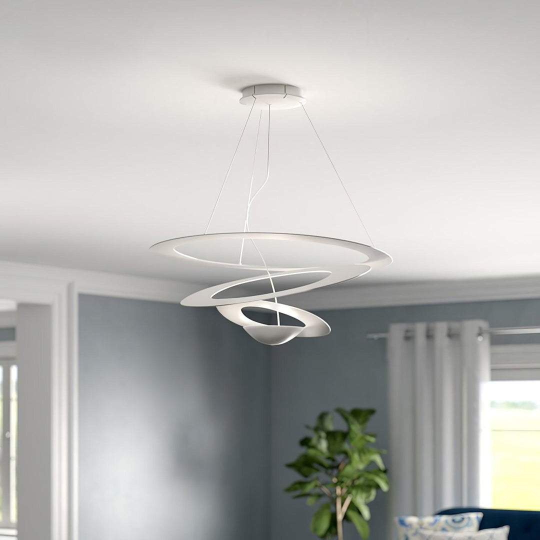 Biała Lampa Wisząca Spirala