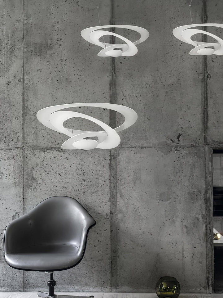 Biała Lampa Wisząca Spirala