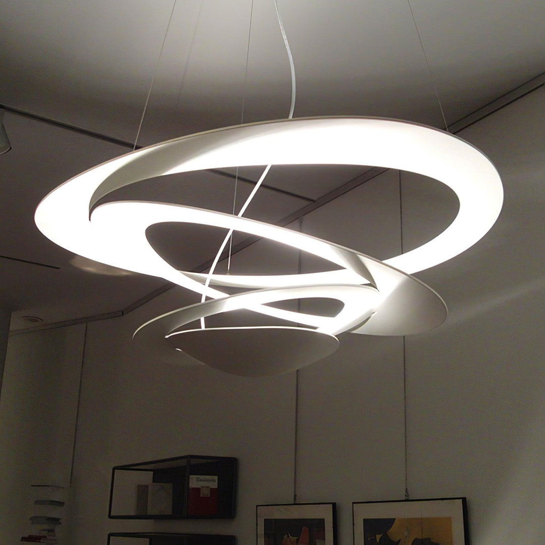 Biała Lampa Wisząca Spirala