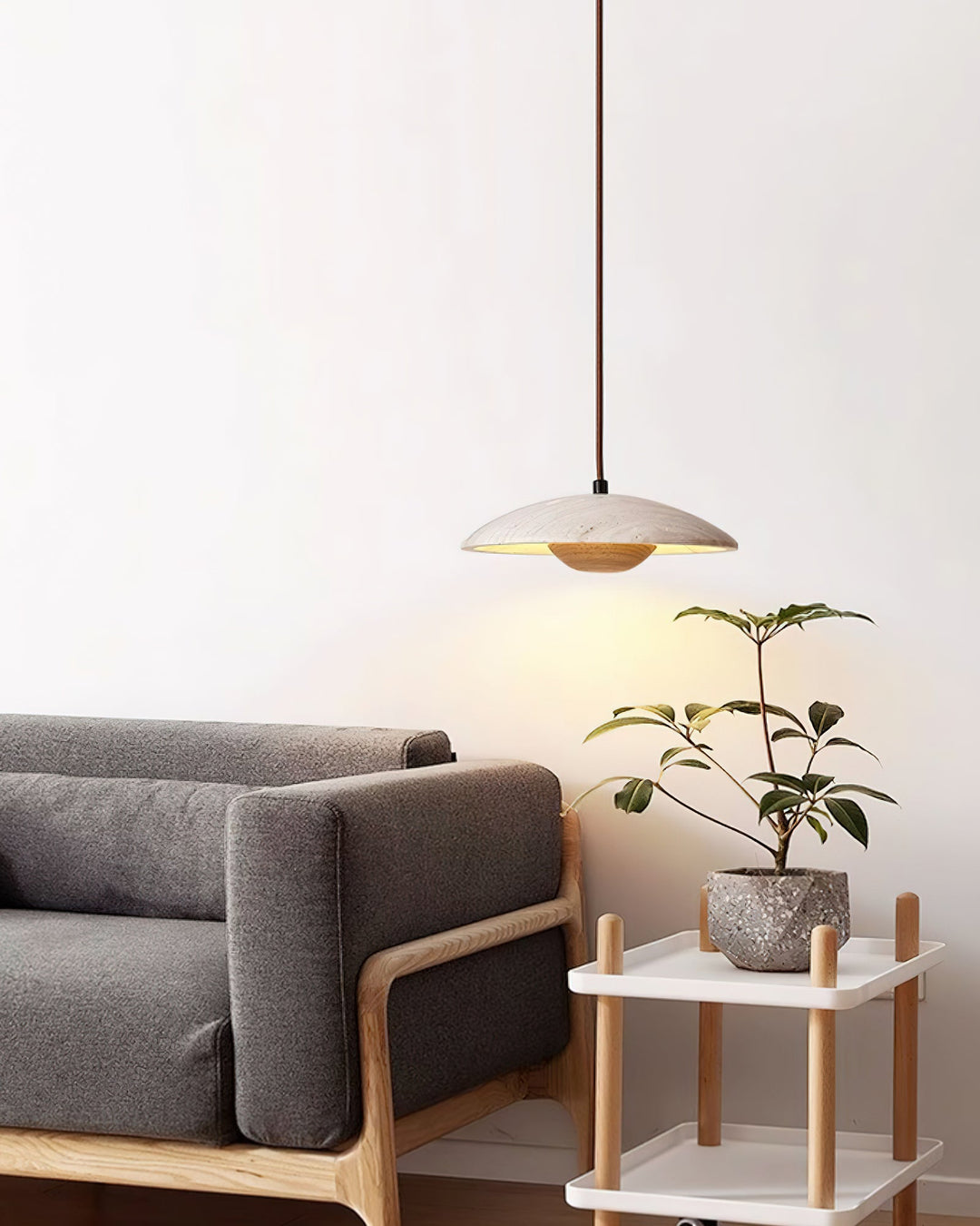 Lampa Wisząca Solara z Drewna