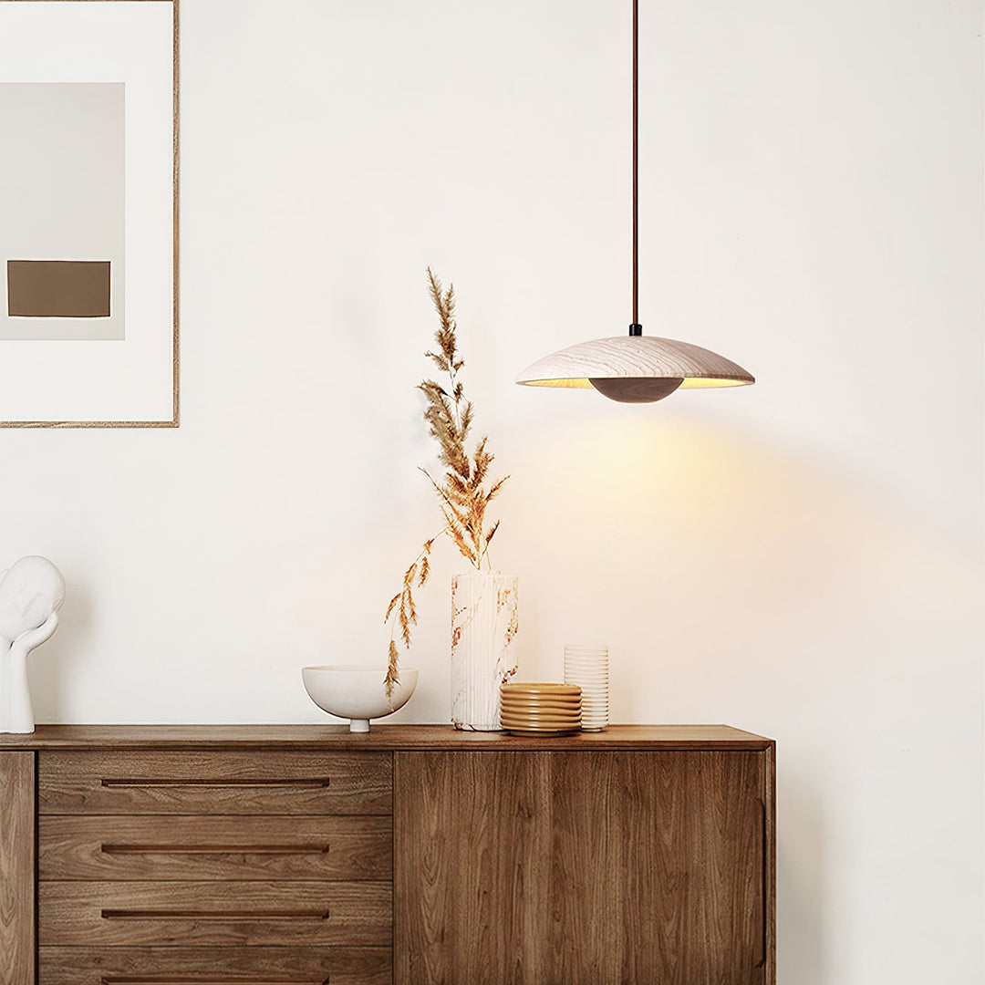 Lampa Wisząca Solara z Drewna