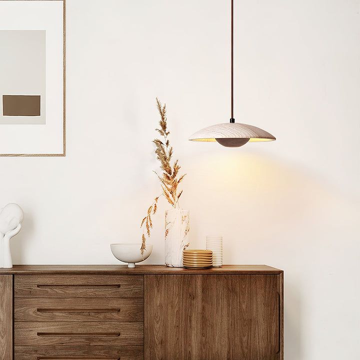 Lampa Wisząca Solara z Drewna