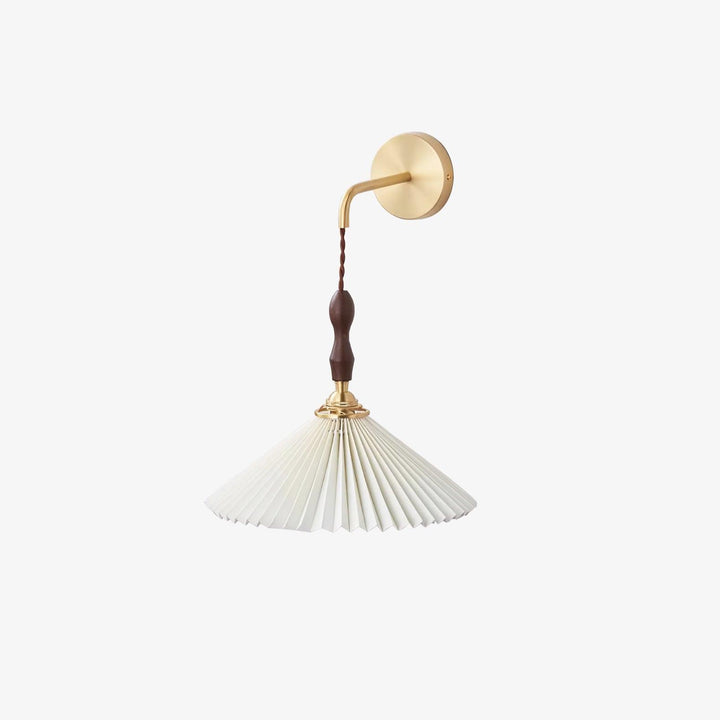 Lampa Ścienna z Faldami z Drewna
