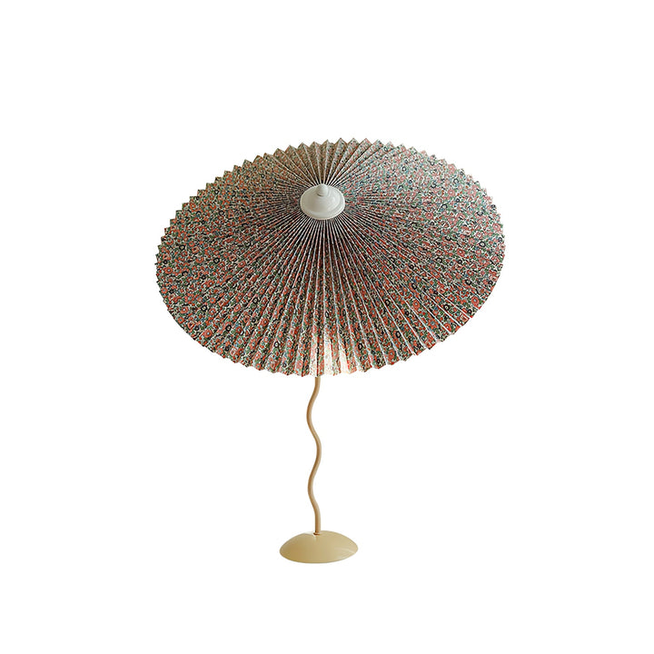 Lampa stołowa z plisowanym kloszem