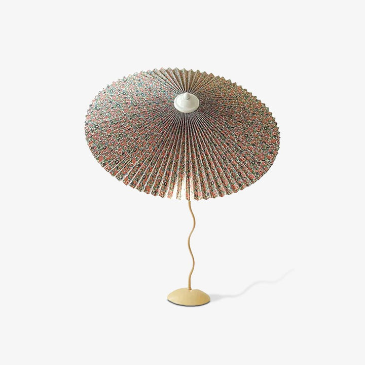 Lampa stołowa z plisowanym kloszem