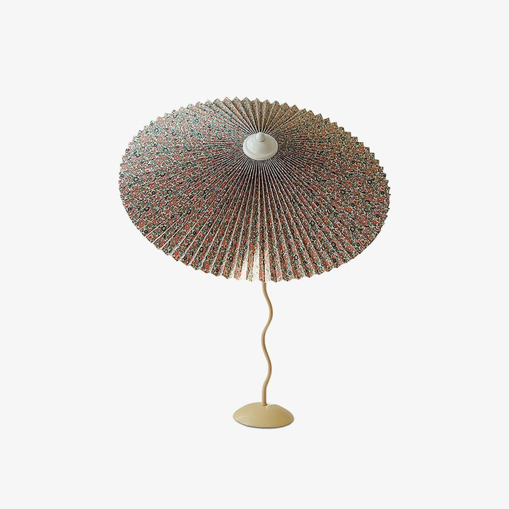 Lampa stołowa z plisowanym kloszem