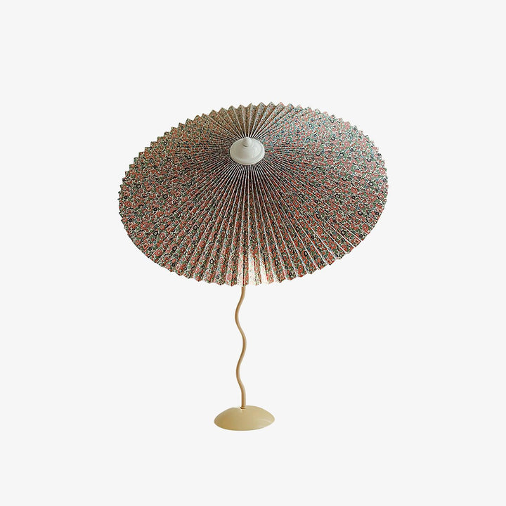 Lampa stołowa z plisowanym kloszem