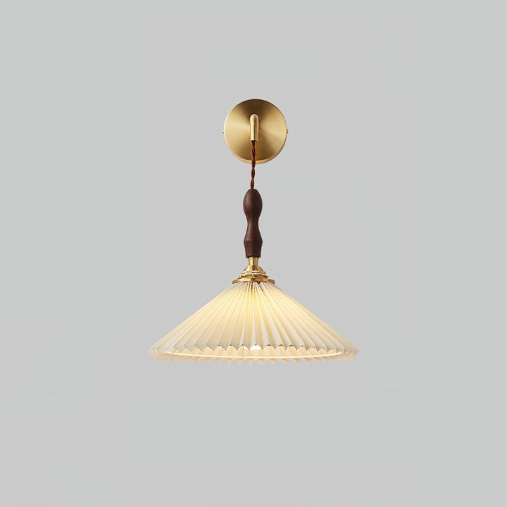 Lampa Ścienna z Faldami z Drewna