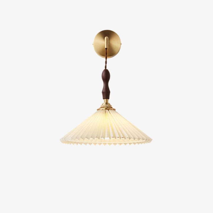 Lampa Ścienna z Faldami z Drewna